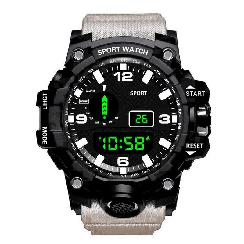 Men's electronic sports watch, large dial, multifunctional
