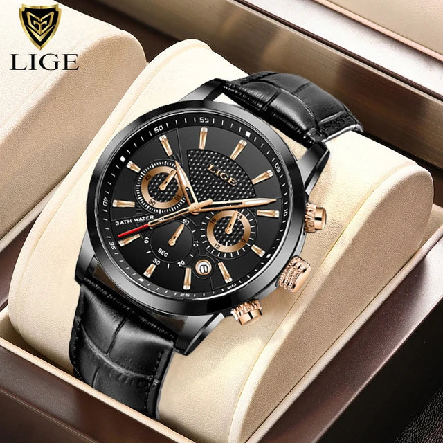 LIGE Watch Men Fashion Sports Quartz