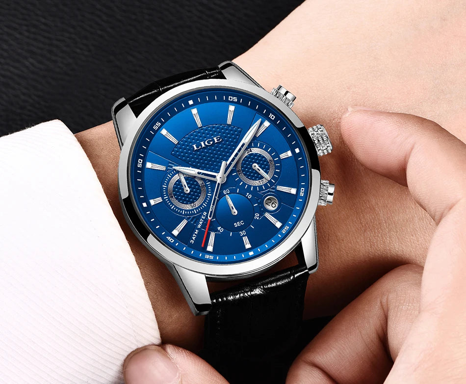 LIGE Watch Men Fashion Sports Quartz