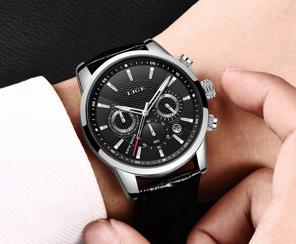 LIGE Watch Men Fashion Sports Quartz