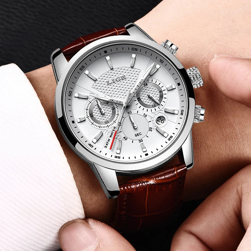 LIGE Watch Men Fashion Sports Quartz