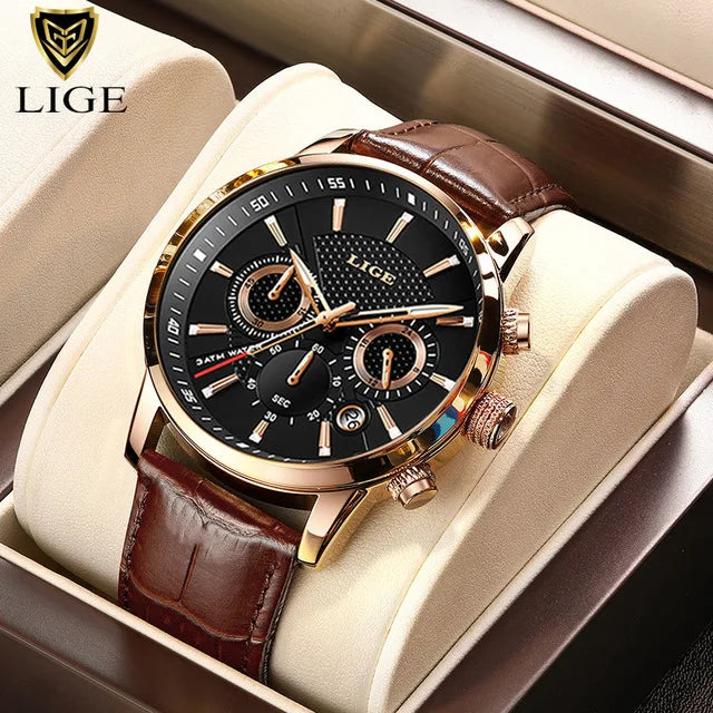 LIGE Watch Men Fashion Sports Quartz