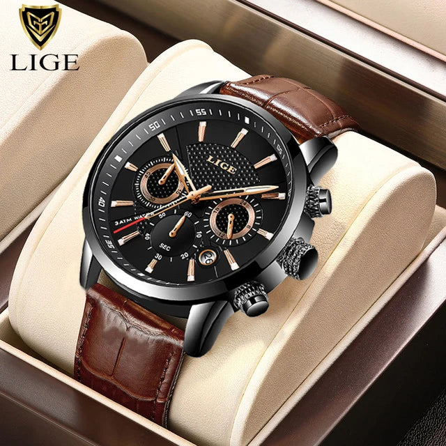 LIGE Watch Men Fashion Sports Quartz