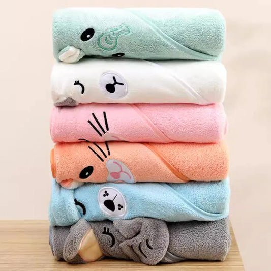 Fluffy baby bath towel