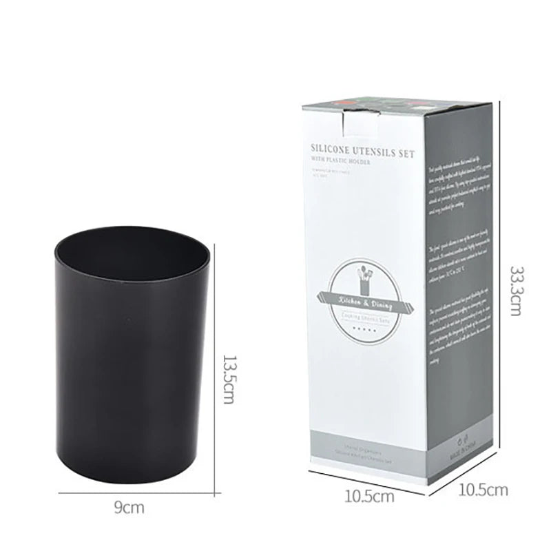 Set of 12 non-stick silicone kitchen utensils