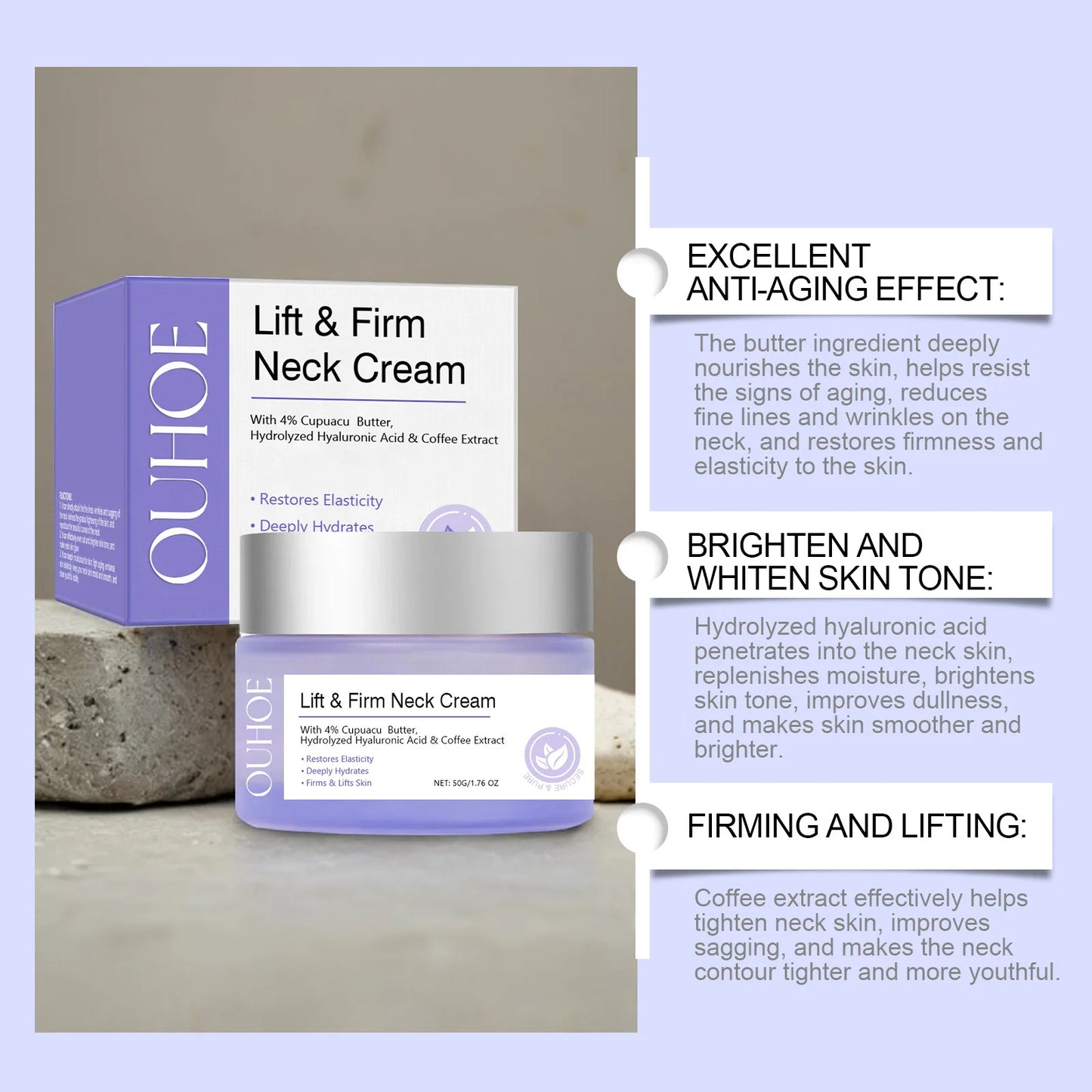 Firming cream for the neck