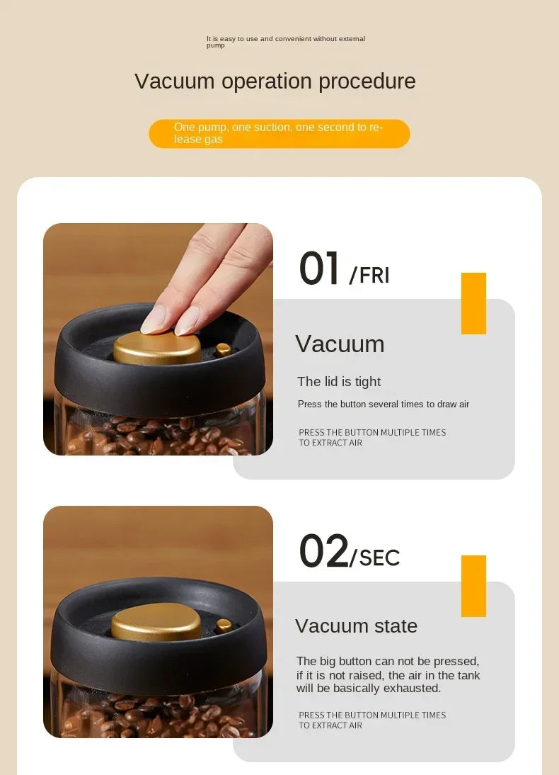 Multiple Capacity Containers, Manual Vacuum Storage