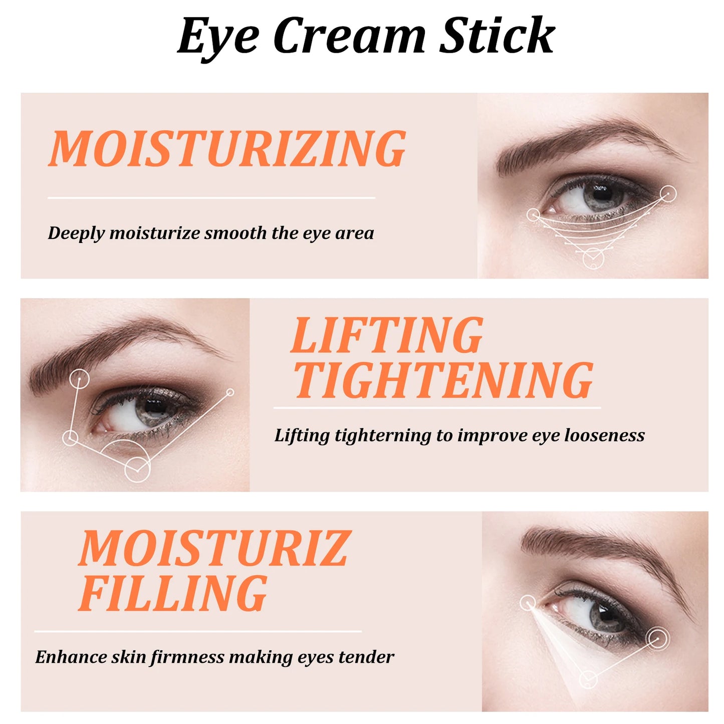 Eye cream stick with collagen and snail slime