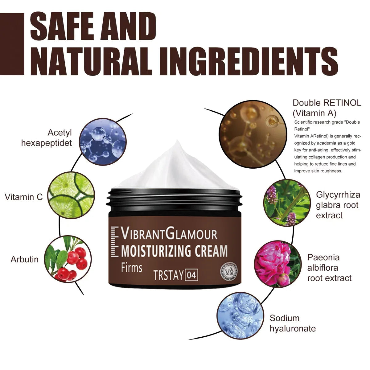 Facial cream with retinol, anti-aging