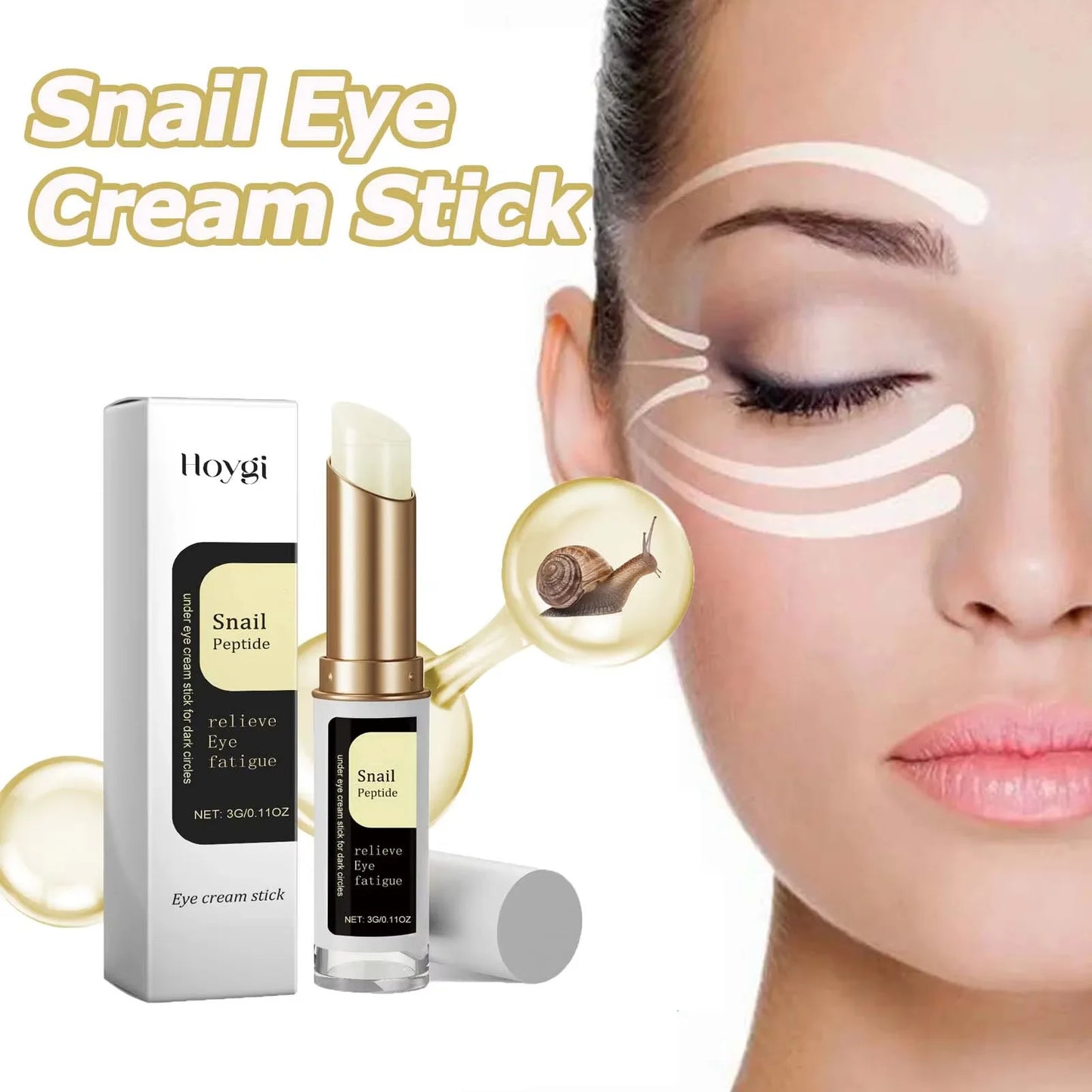 Eye cream stick with collagen and snail slime