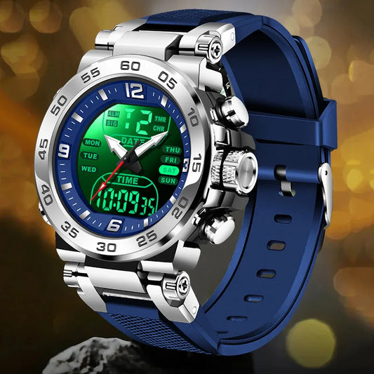 FOXBOX Mens Watches Top Brand Luxury Analog Digital